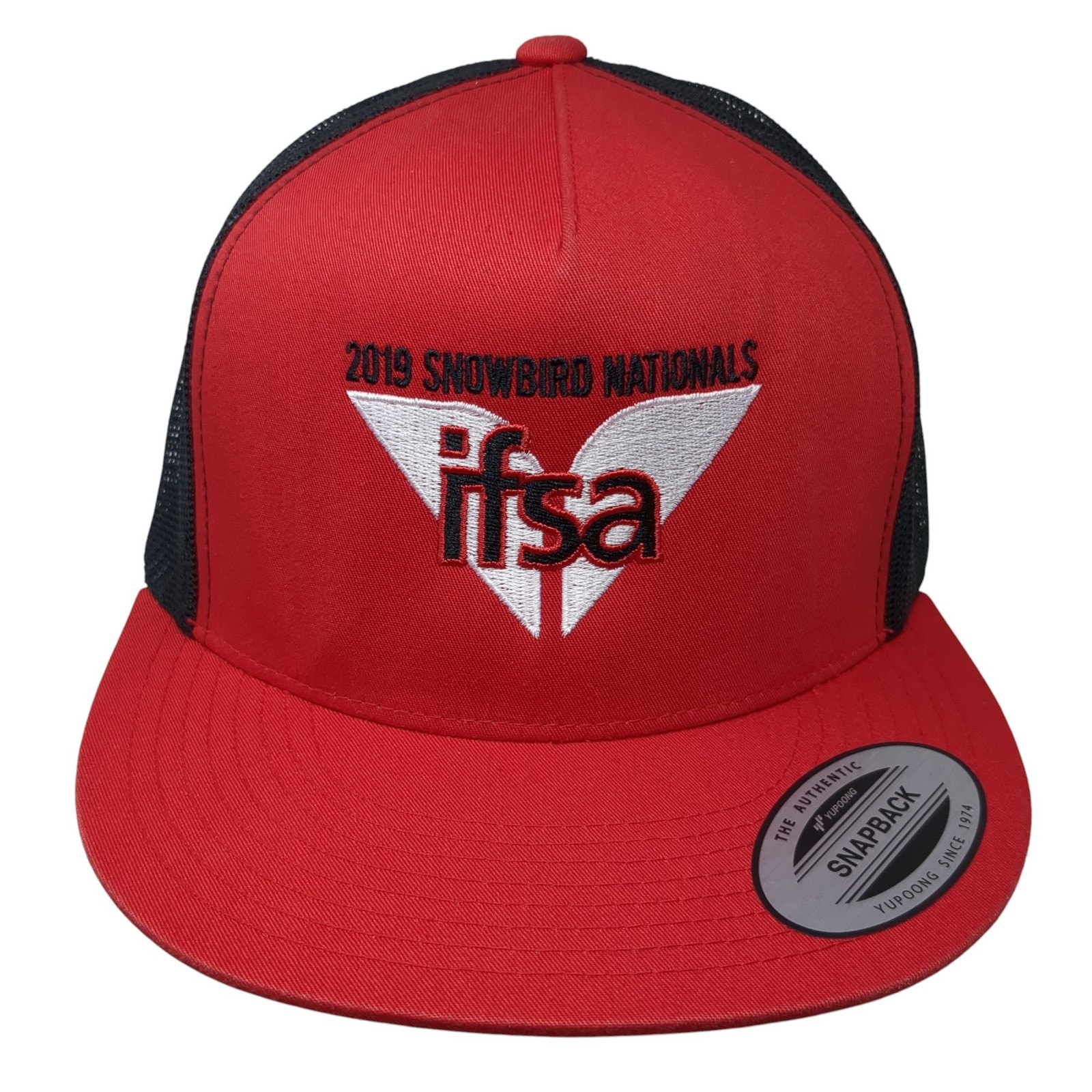 2019 Snowbird Nationals Ifsa Snapback Trucker Hat Red One Size Yupoong